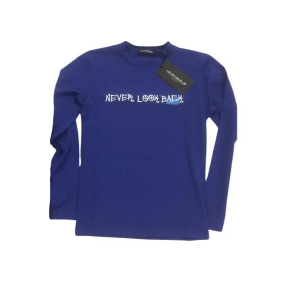 T-SHIRT MANICA LUNGA RAGAZZO NEVER GIVE UP 7454 8-16 ANNI